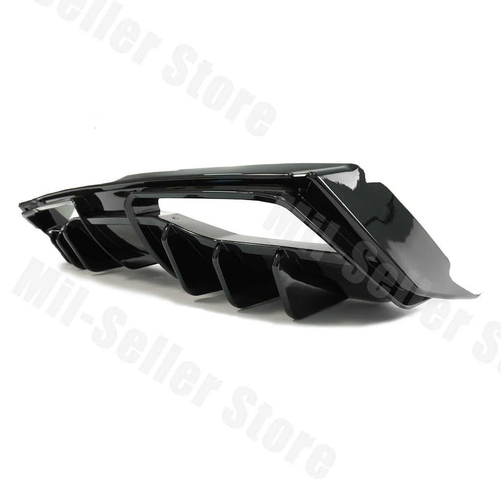For Chevrolet Corvette C8 2020-2025 NINTE Style Rear Bumper Diffuser Non-Widebody Glossy Black Cars Accessories Body Kit