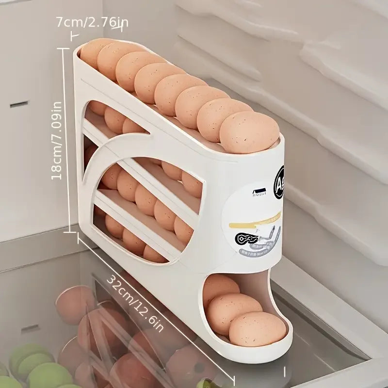 3 Tier Egg Storage Box Rolling