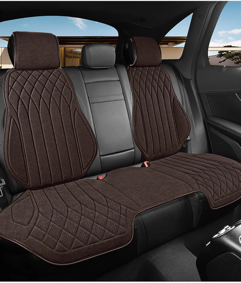 Car Suede Seats Protection Universal Car Seat Cover All Season Breathable High Quality Perforated Latex Suede SUV Seat Covers