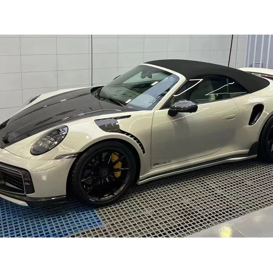 For Porsche 911 992 GT3 style Dry Carbon Fiber Car Front Bumper Side Fender Air Vent Covers Upgrade Car Accessories body kit