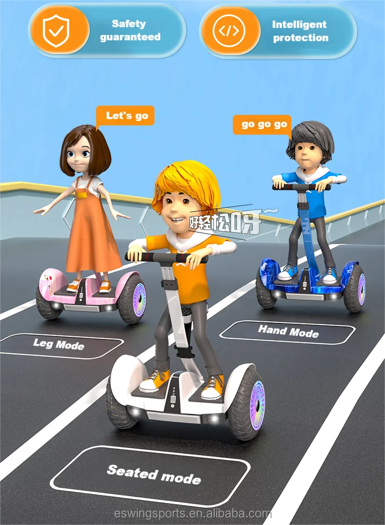 11-Inch Electric Self-balancing Scooter, Dual-motor Light Hoverboard, Two-fold Aluminum Children's Scooter