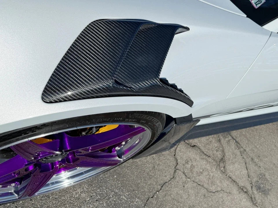 2022-2025 For Porsche 911 992 GT3 RS Dry Carbon Front Fender Air Vent Trims Exterior Accessories Body Kit
