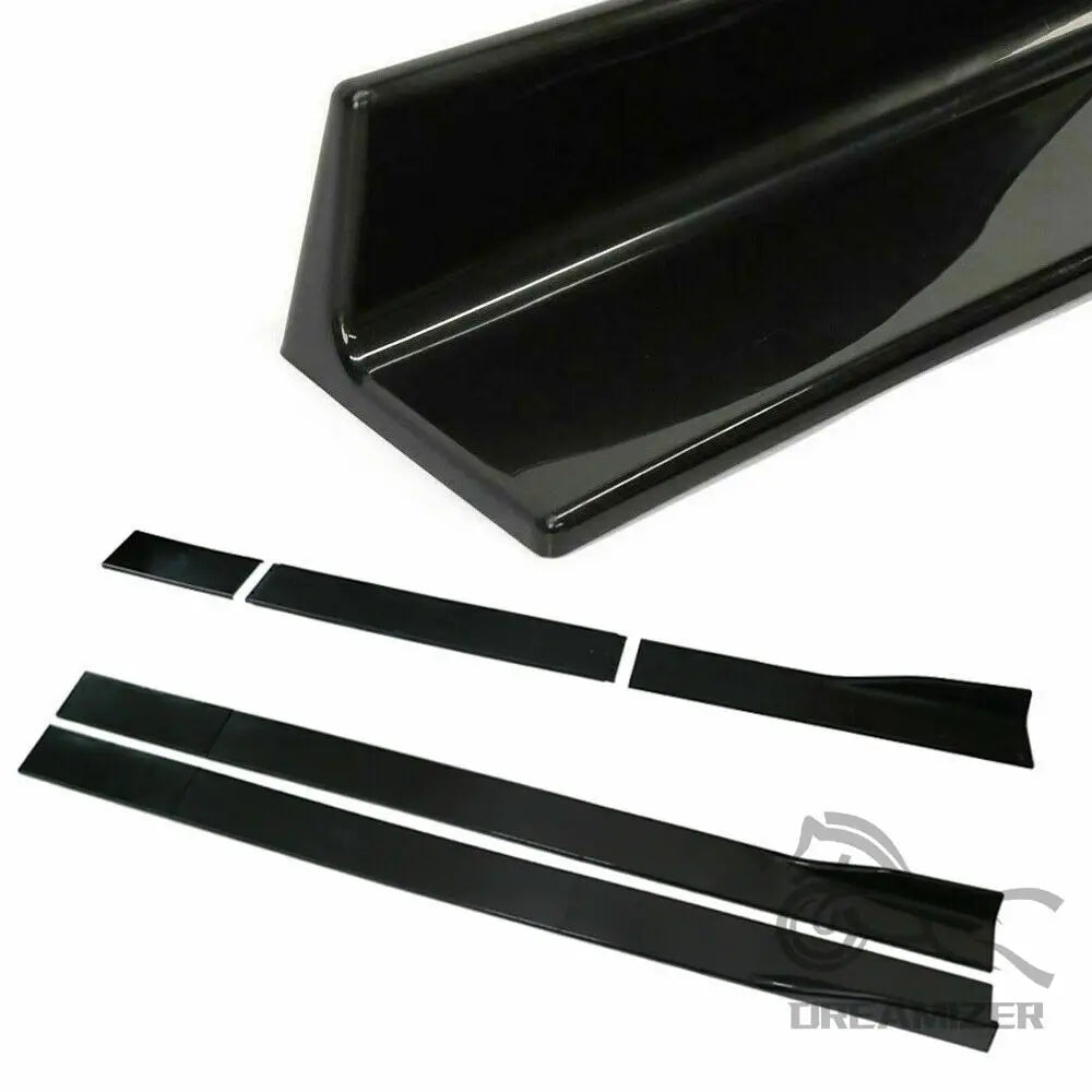 6PCS 2.2m Universal Side Skirt Extension Rocker Plate Lip Separator Bumper For Dodge Charger SRT SXT RT For Audi A3 S3 A4 S4 A5