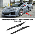Side Skirts Extension Splitters Fender For Chevrolet Corvette C8 2 Door Z51 Stingray STG 3 2020-2024 Carbon Look Glossy Black