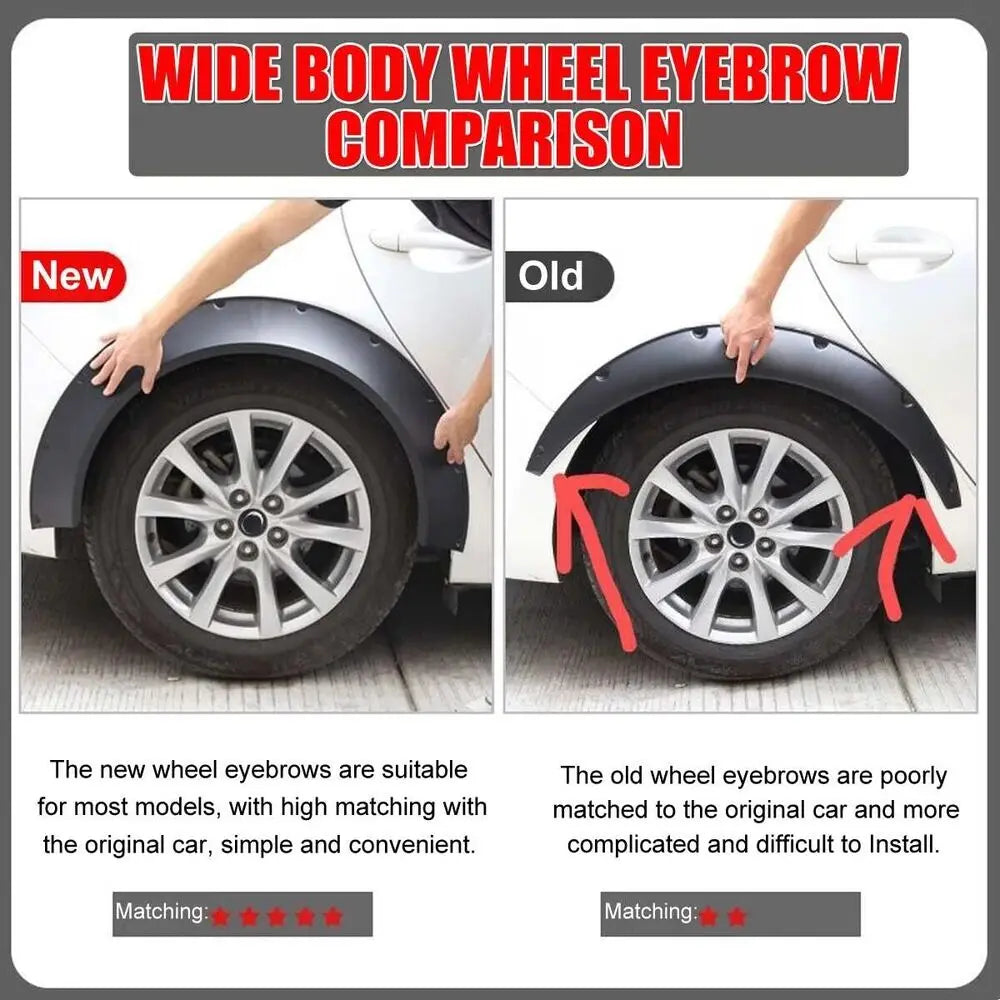 LAICY 840mm Universal Fender Flares Wide Body Kit Wheel Arches Protector Cover Mudguards for Honda Dodge Nissan Car Accessories