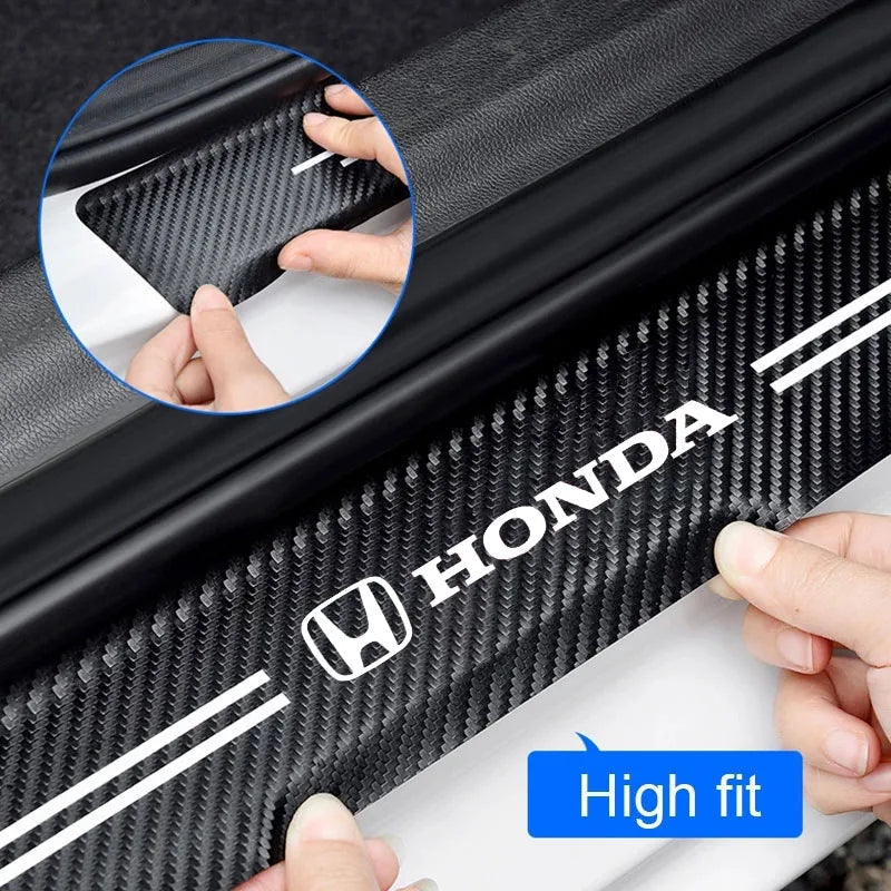 Car Door Sill Protection Strip Car Decorative Sticker For Honda Civic CRV Fit gp5 Jazz Veze Odyssey XR-V adv 350 Car Accessories