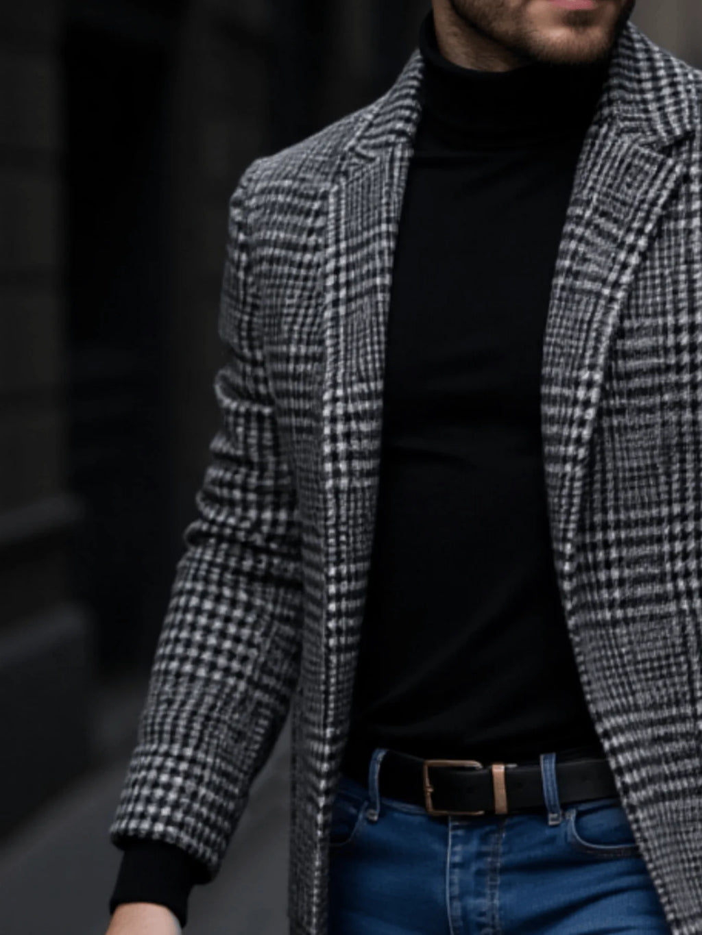 New Arrival Men's Outdoor Thickened Warm Trench Coat