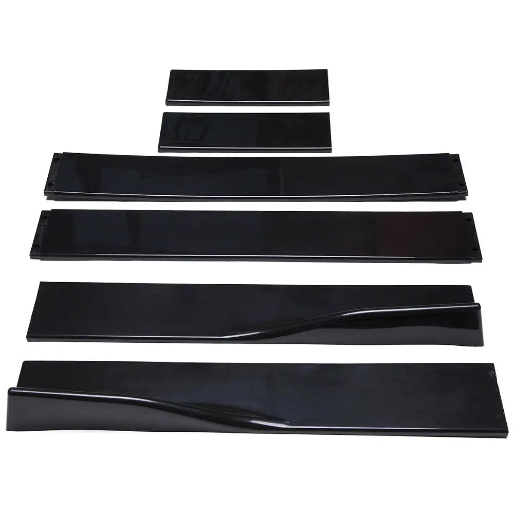 6PCS 2.2m Universal Side Skirt Extension Rocker Plate Lip Separator Bumper For Dodge Charger SRT SXT RT For Audi A3 S3 A4 S4 A5