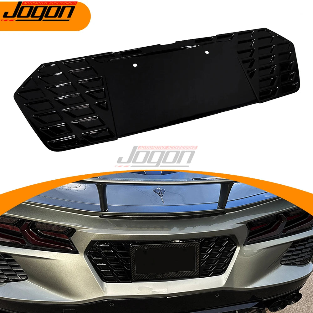 Rear License Plate Holder Panel Cover Exterior Accessories For Corvette C8 Z51 Stingray Coupe HTC 3LT 2020-2025 ABS Body Kits