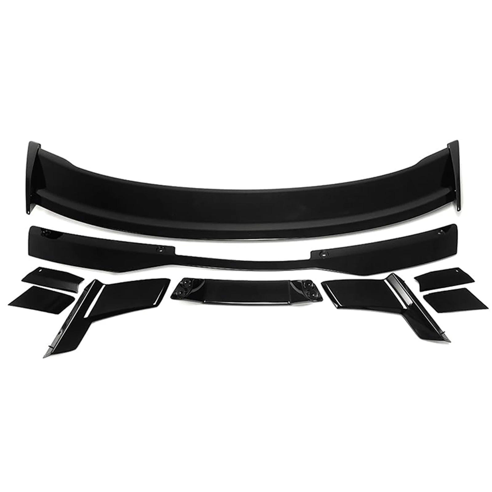 For Ford Mustang GT Ecoboost Shelby GT500 GT350 2-Door Coupe 2015-2023 Rear Bumper Tail Wing Spoiler Trunk Lip Carbon Look