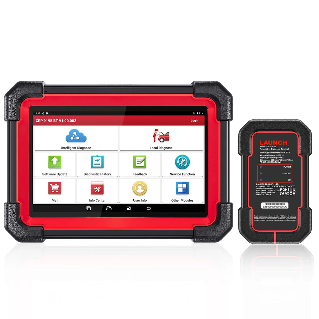 LAUNCH X431 CRP919E BT Car Diagnostic Tools CAN FD DOIP ALL Systems ECU Coding Bi-directional 35 Resets DBScar VII Auto Scanner