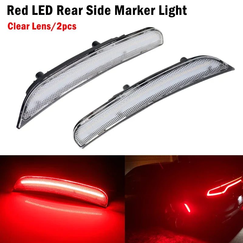 Front Rear Fender Side Marker Lights For Dodge Charger 2015 2016 2017 2018 2019 2020 2021 LED Turn Signal Lights Parking Lights