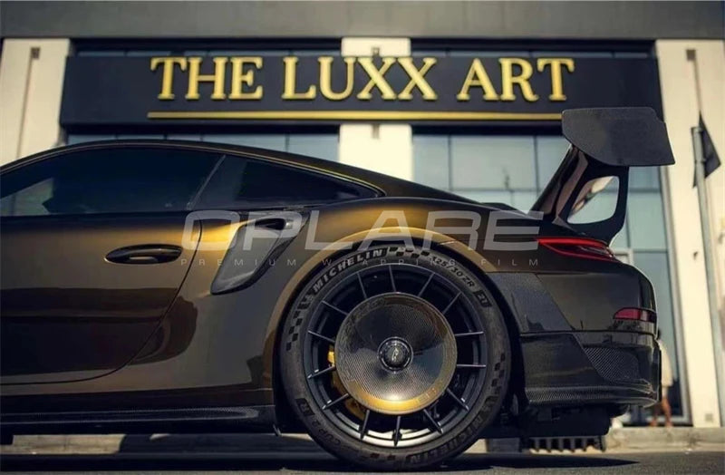 Highest quality PET glossy metallic Midnight gold vinyl wrap